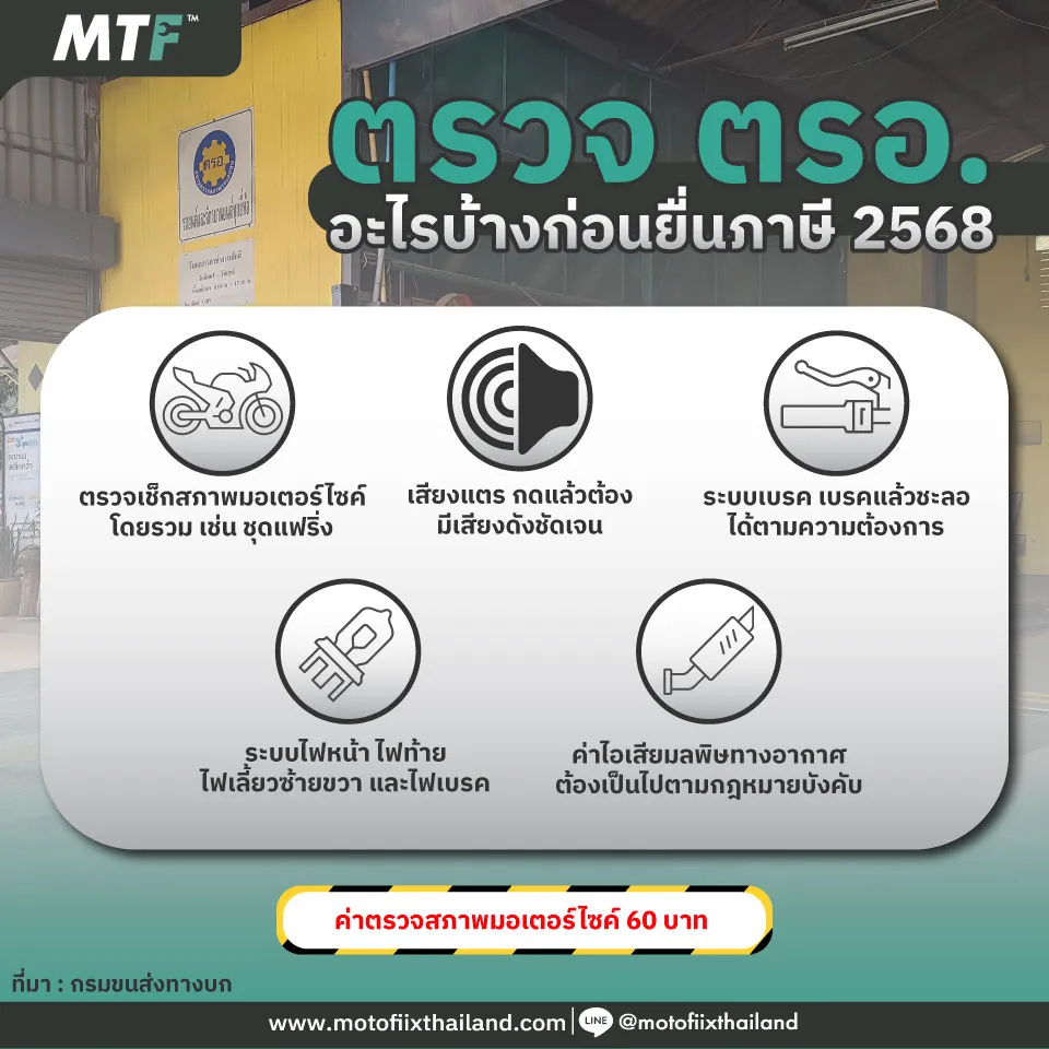 มอเตอร์ไซค์ขาดต่อทะเบียน 2568